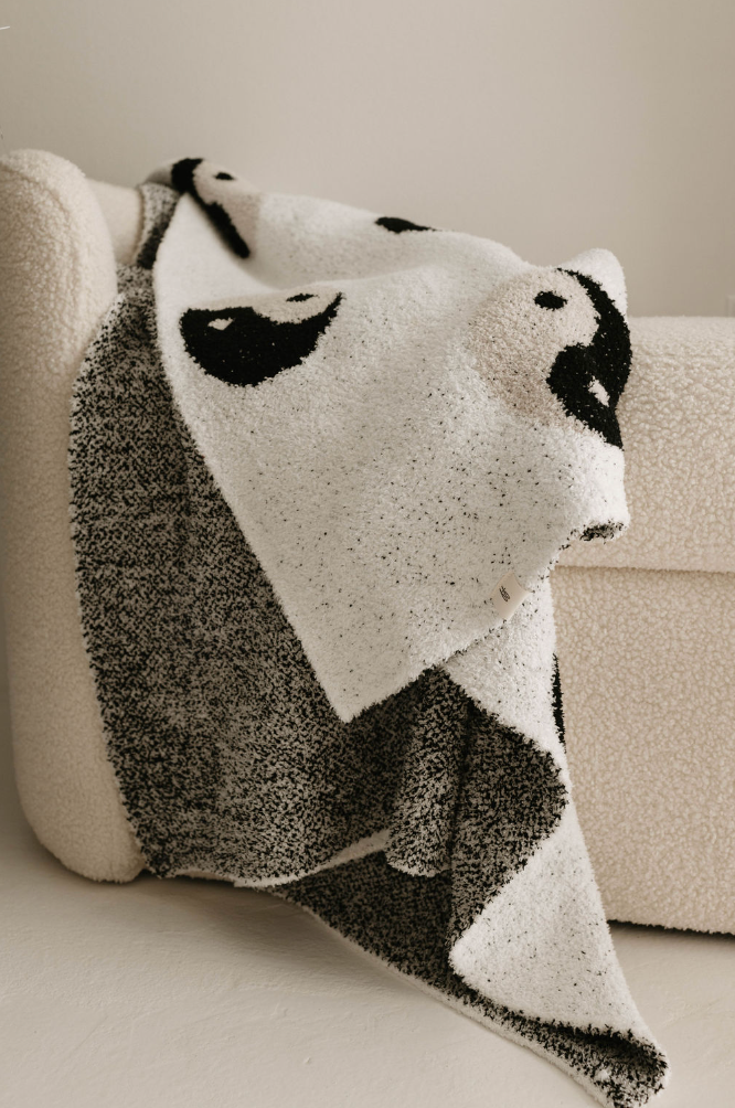 Forever French Baby - Plush Blanket | Black & White Yin Yang