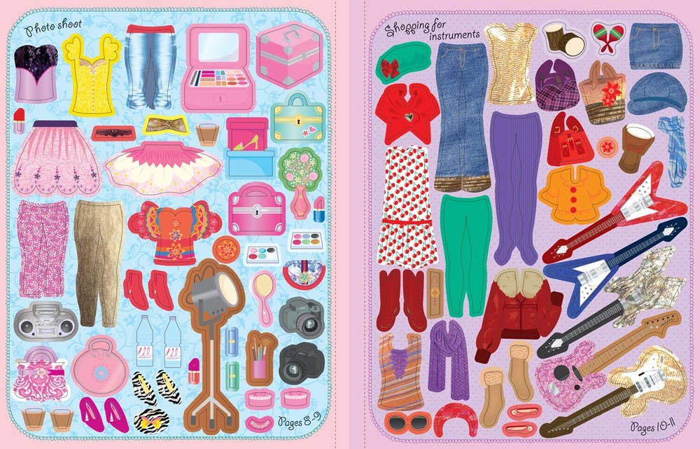 Usborne Sticker Dolly Dressing Popstars