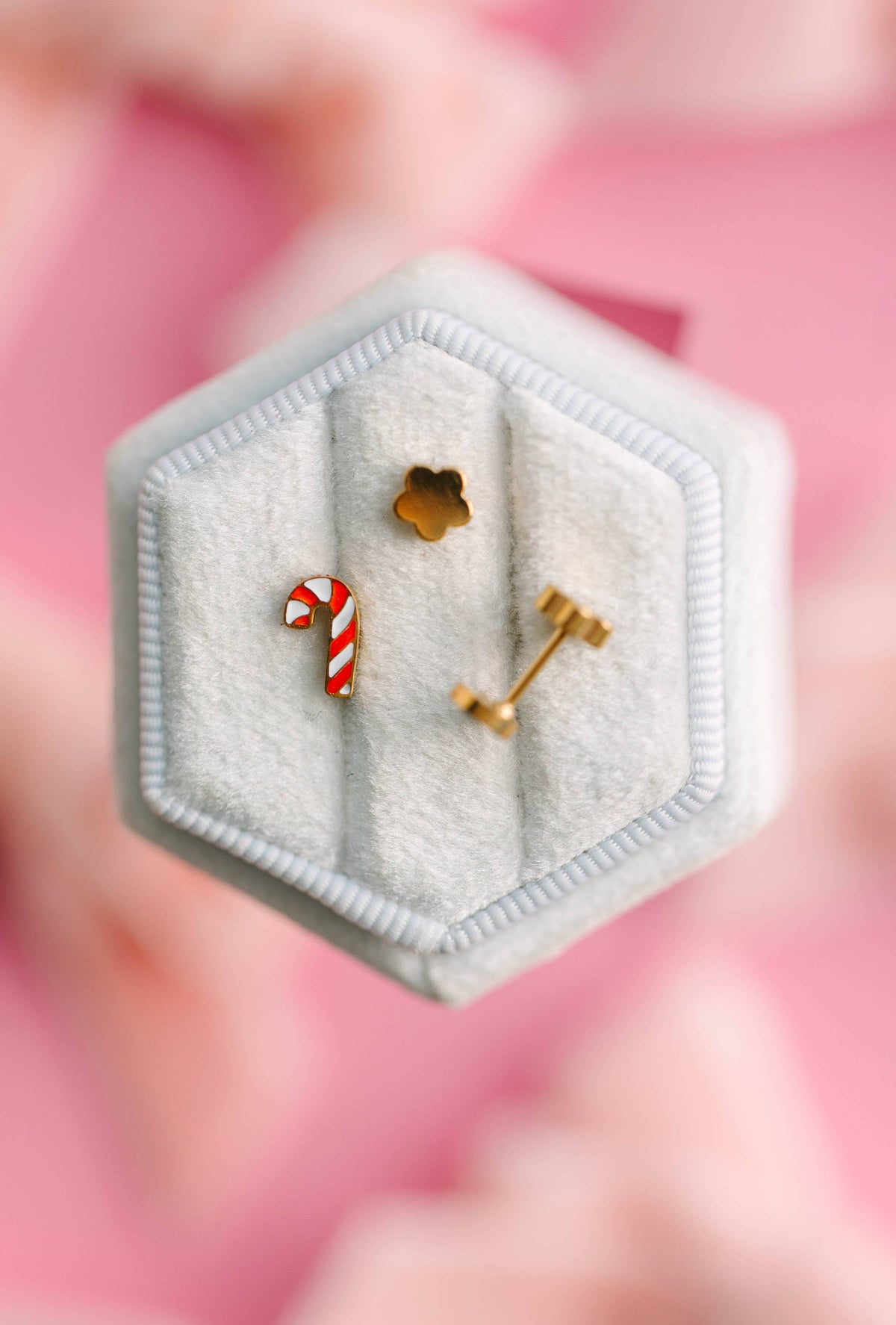 Pierced Co. Candy Cane Screwback Earrings