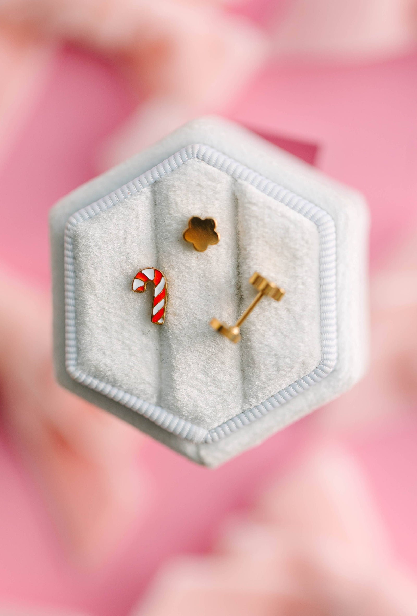 Pierced Co. Candy Cane Screwback Earrings