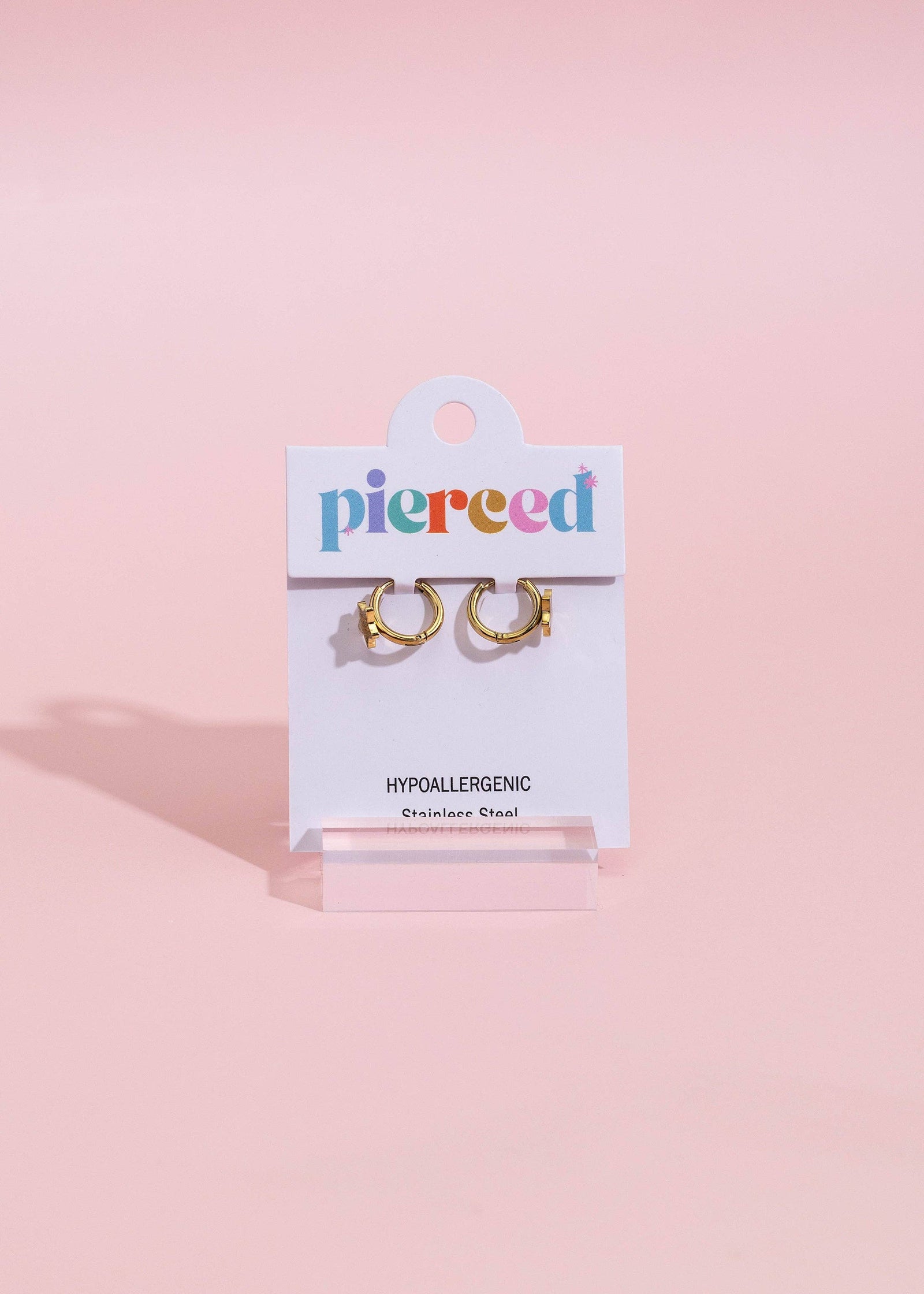 Pierced Co - Gold Star Huggies