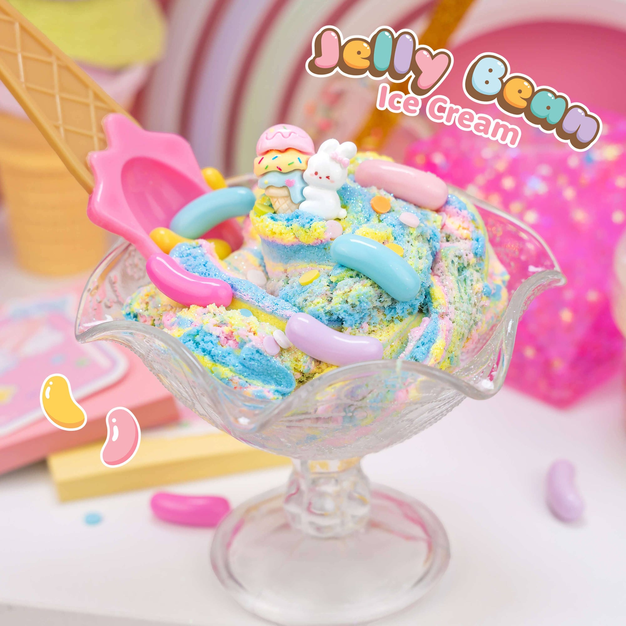 Kawaii Slime Company - Jelly Bean Ice Cream Cloud Creme Slime