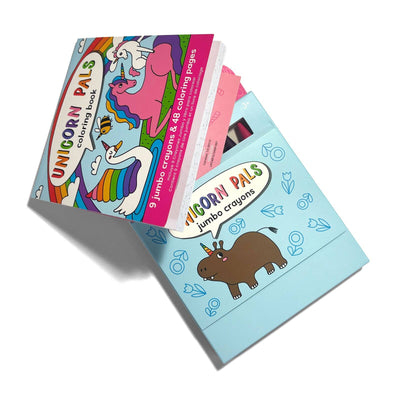 OOLY Carry Along Crayons & Coloring Book Kit | Unicorn Pals