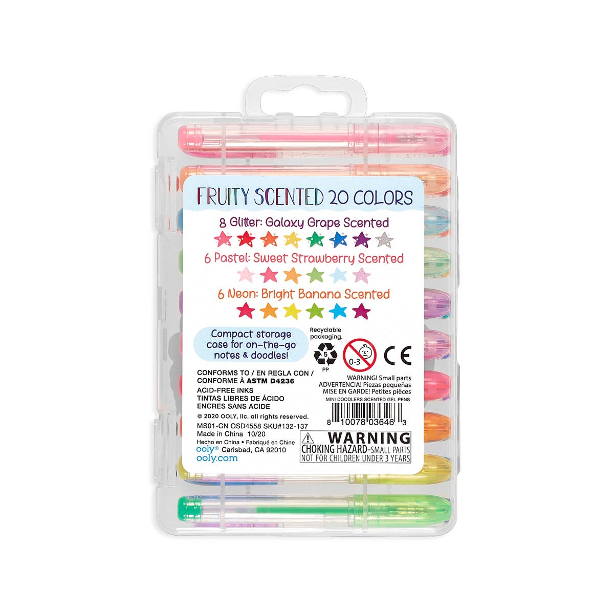 OOLY Mini Doodlers Fruity Scented Gel Pens | Set of 20