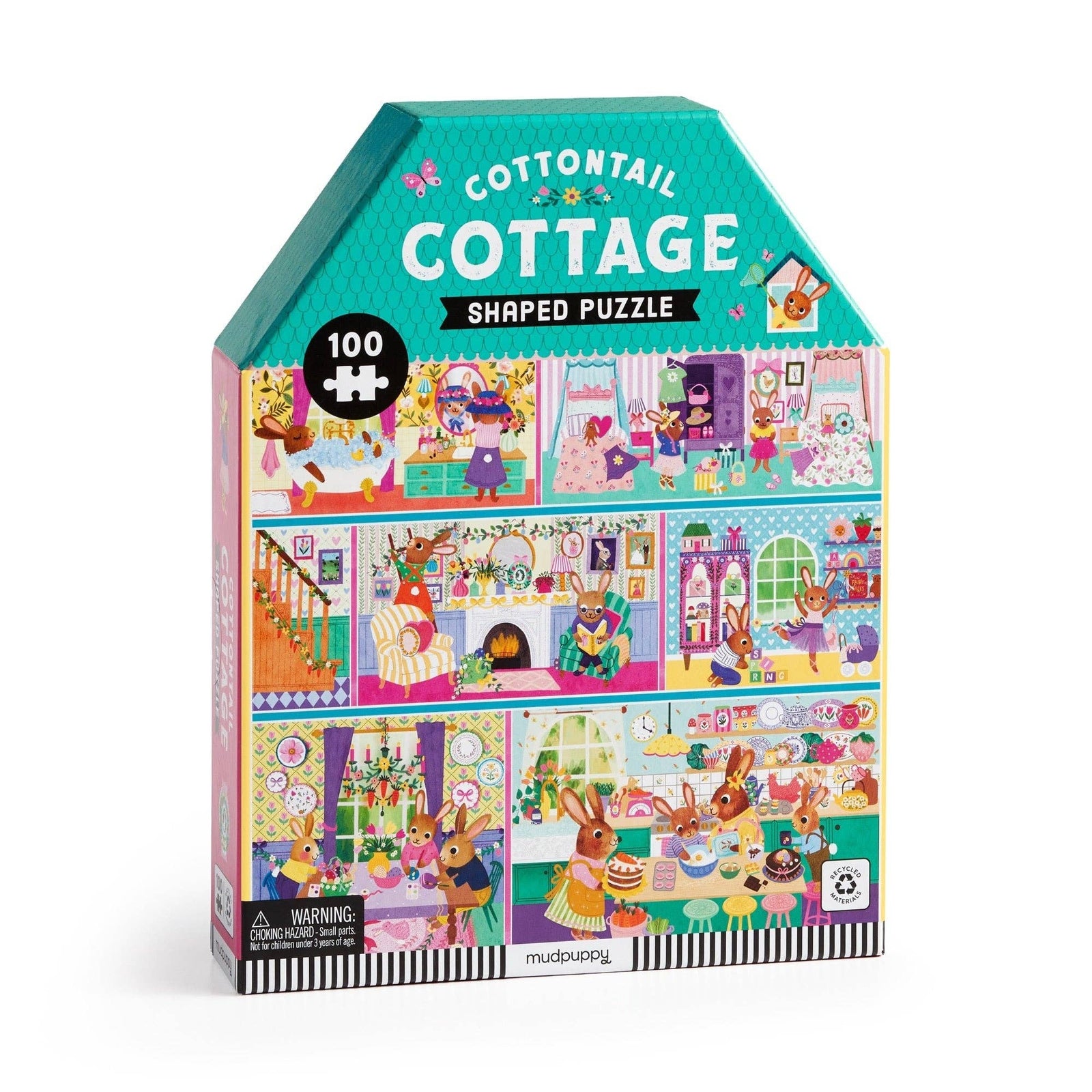 Chronicle Books - Cottontail Cottage 100 Piece House-shaped Puzzle