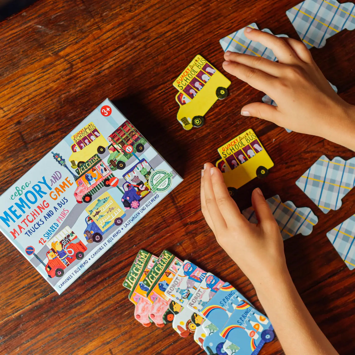 eeboo Trucks and a Bus Little Matching Game