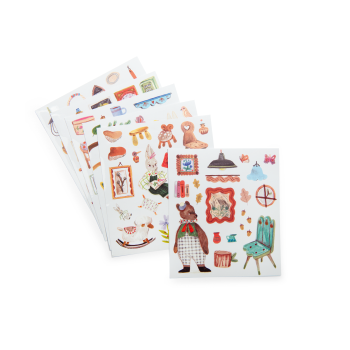 Moulin Roty Les Minouchkas Coloring Sticker Book