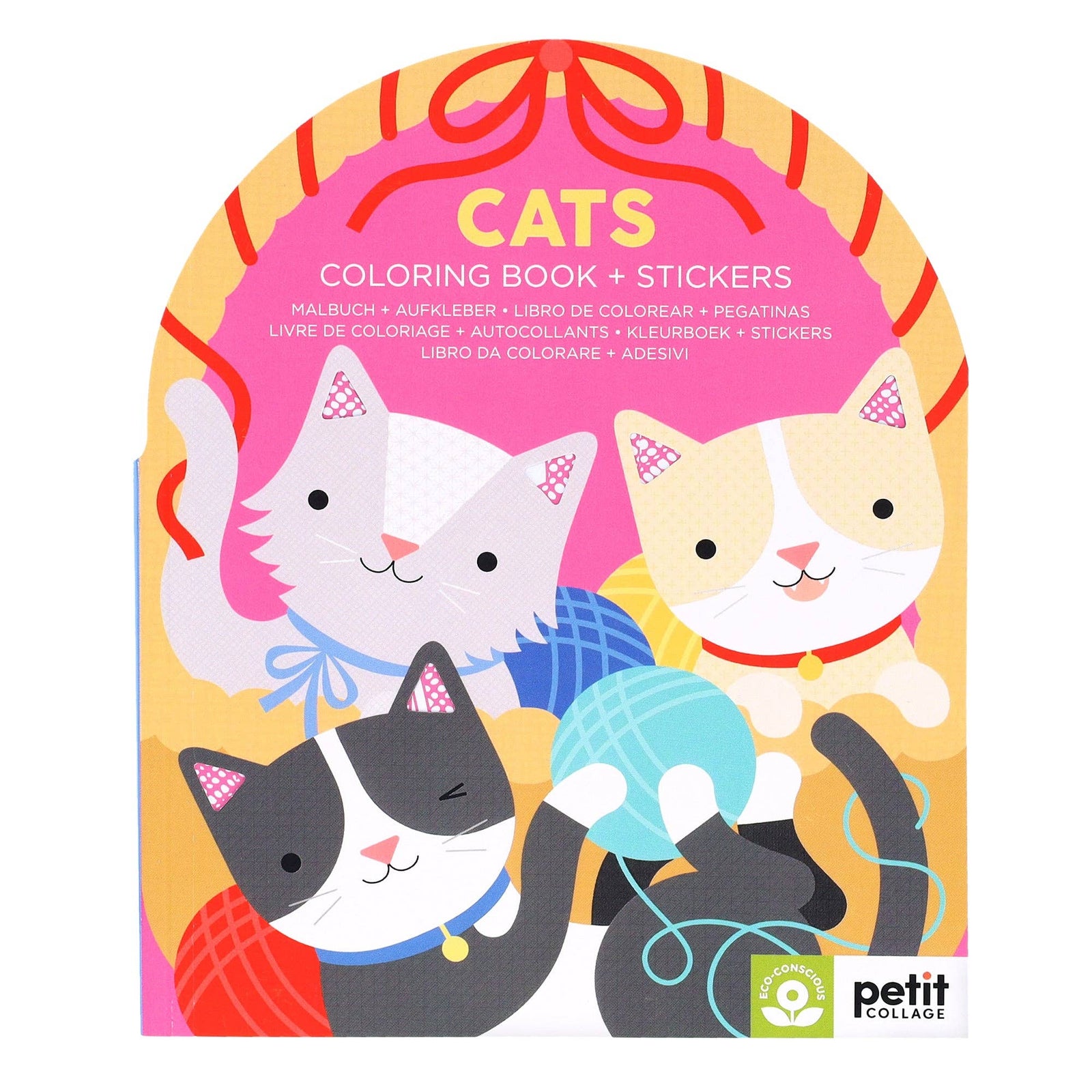 Cats Coloring and Sticker Book