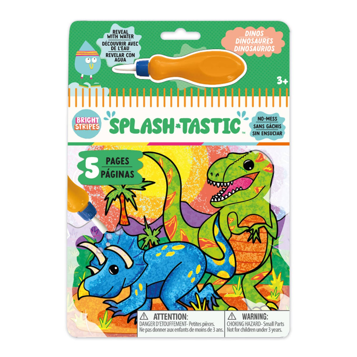 Bright Stripes Splash*Tastic Dinos Water Color Pad