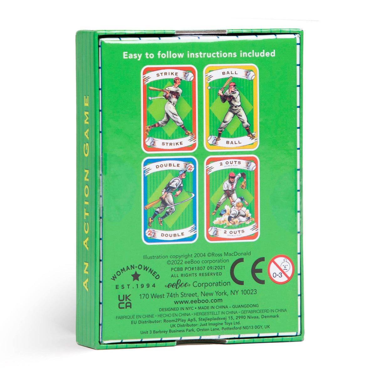 eeBoo Baseball Playing Cards