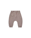 Quincy Mae Woven Pant | Plum Gingham