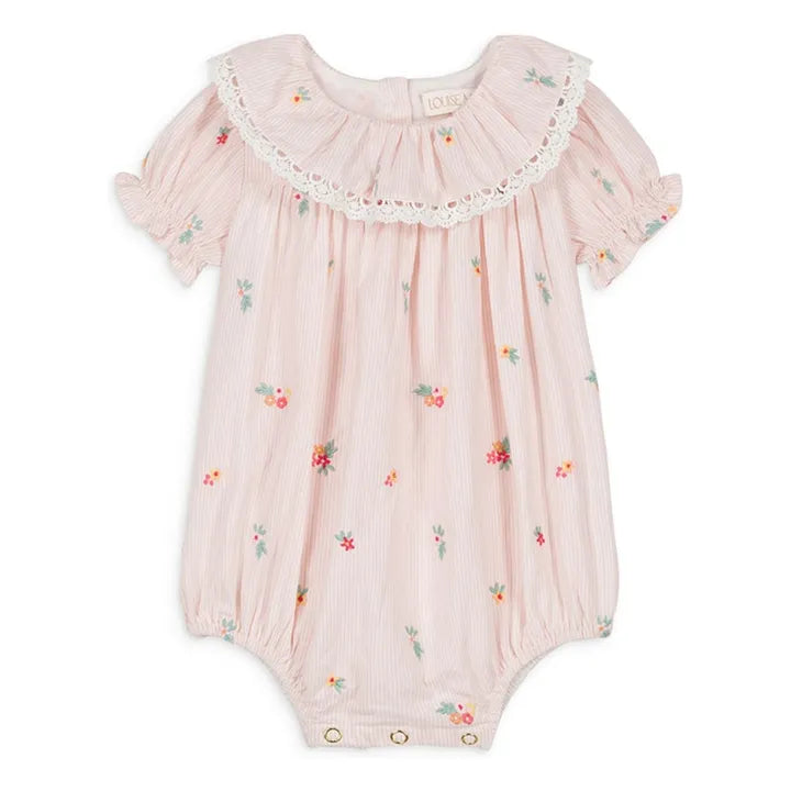 Louise Misha Yolia Organic Cotton Romper | Powder Pink