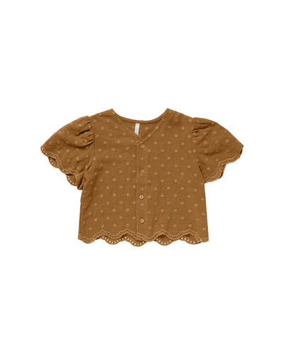 Rylee + Cru Cleo Top | Brass