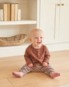 Quincy Mae Woven Pant | Plum Gingham