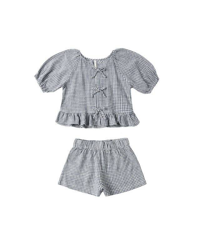 Rylee + Cru Juniper Set | Marine Gingham