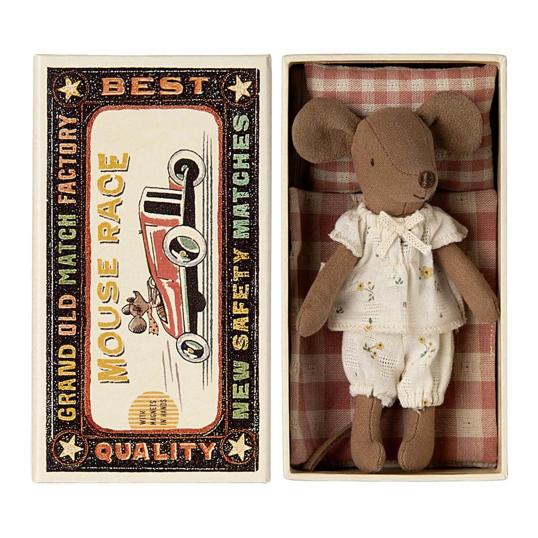 Maileg Big Sister Mouse in Matchbox | Yellow Daisy