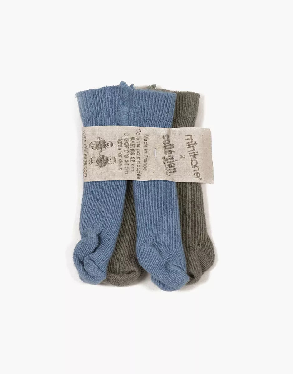 Minikane x Collegien Tights Pack | Blue + Sage