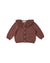 Quincy Mae Ruffle Collar Cardigan | Plum Heather