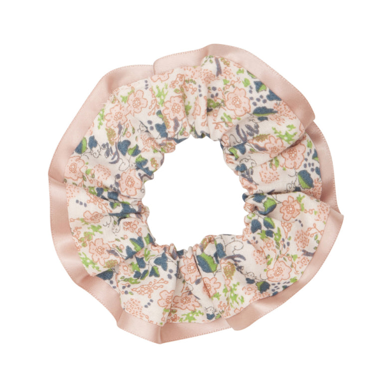 Mimi & Lula Satin Edge Scrunchie | Peach Floral