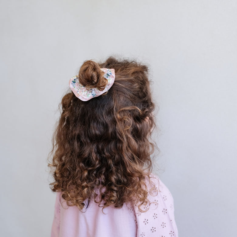Mimi & Lula Satin Edge Scrunchie | Peach Floral