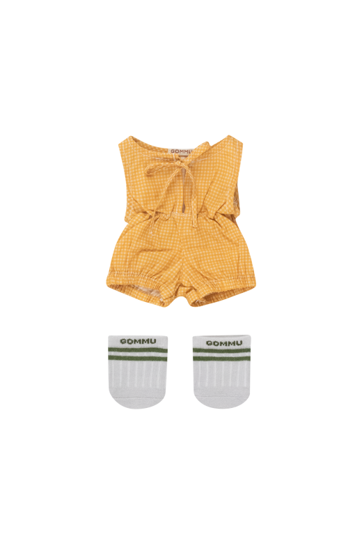 Gommu Doll Outfit 4 | Yellow Romper + Headband