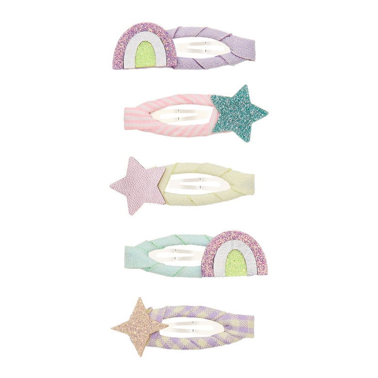 Mimi &amp; Lula Rainbow and Star Mini Clic Clac Clips