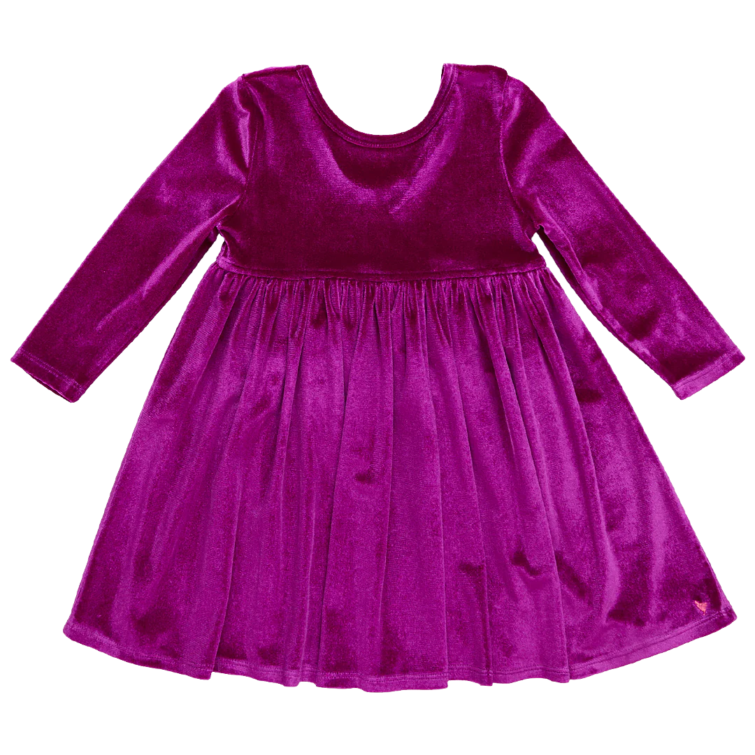 Pink Chicken Velour Steph Dress | Berry