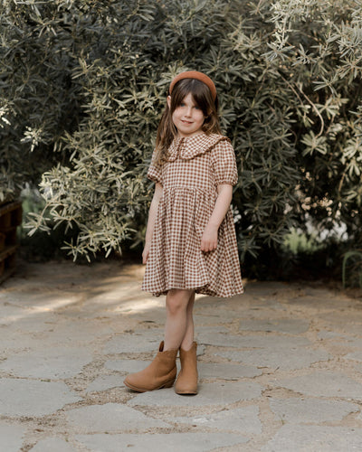 Rylee + Cru Camille Dress | Brown Gingham