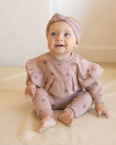 Quincy Mae Fleece Sweatpants | Snow Stars