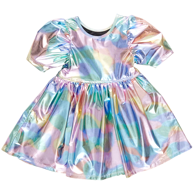 Pink Chicken Girls Lamé Laurie Dress | Cotton Candy