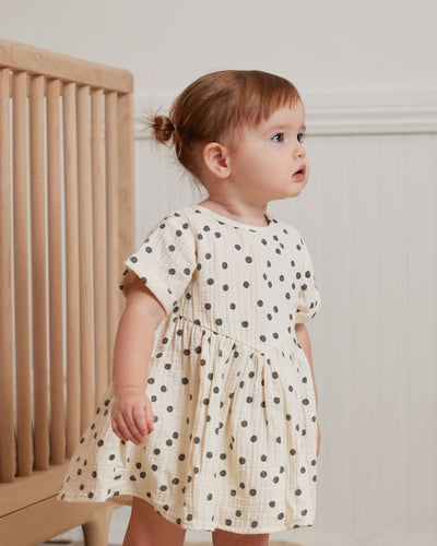 Quincy Mae Brielle Dress | Navy Dot
