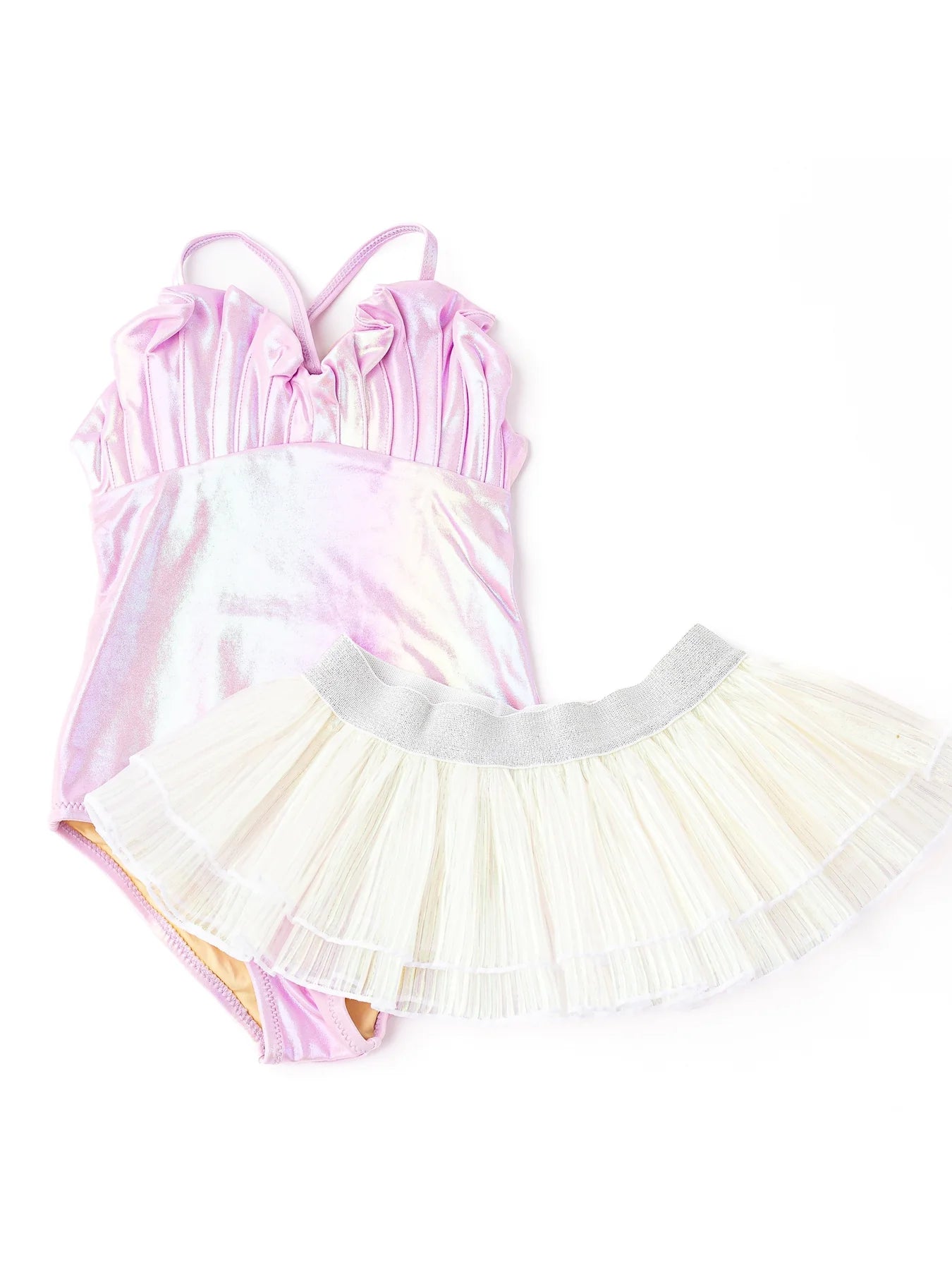 Shade Critters Metallic Mermaid + Tutu Swim Set | Lilac