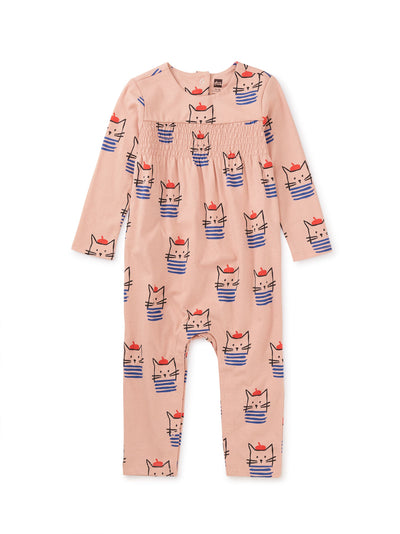 Tea Collection Smocked Chest Baby Romper | Chat et Chapeau