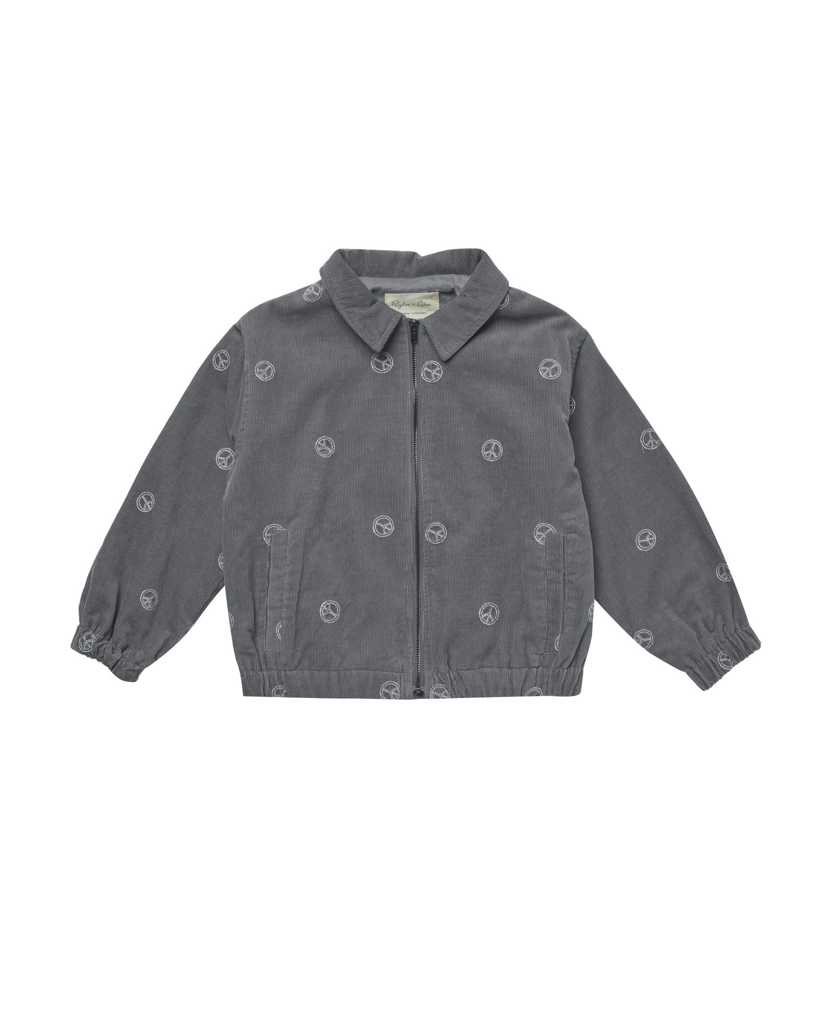 Rylee + Cru Cord Bomber | Peace Embroidery