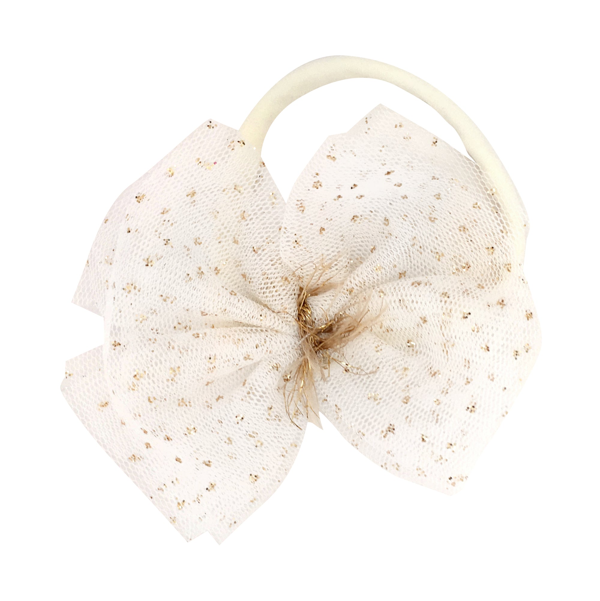Glinda Bow Nylon Headband | Cream