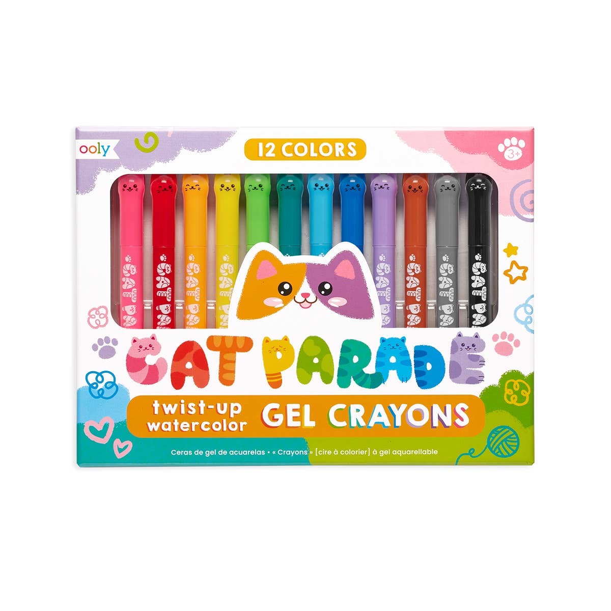 Ooly Cat Parade Gel Crayons | Set of 12