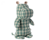 Maileg Medium Hippo in Green Check