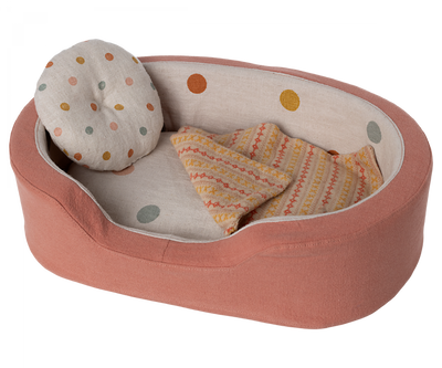 Maileg Dog Basket | Coral