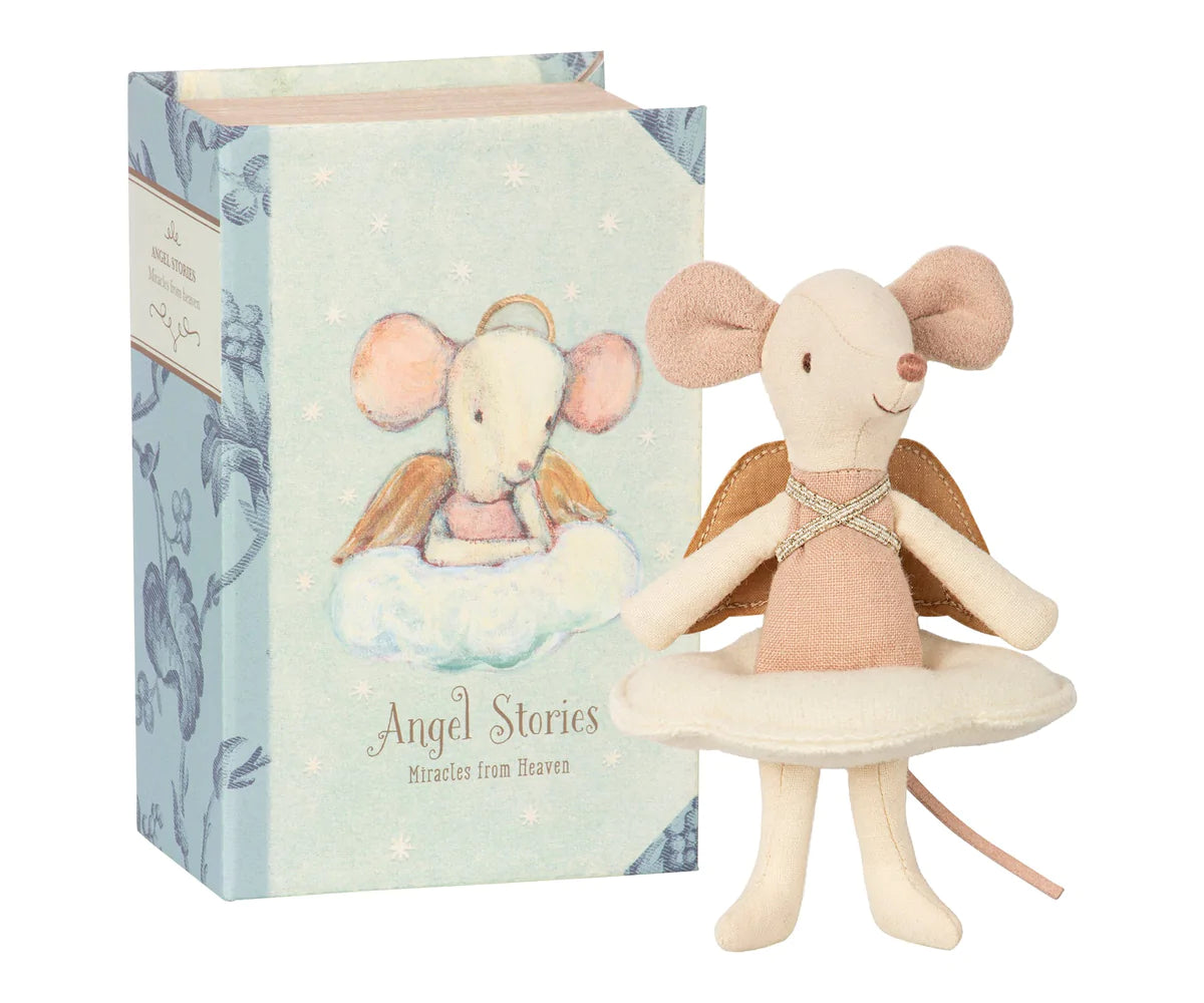Maileg Guardian Angel Mouse in Book