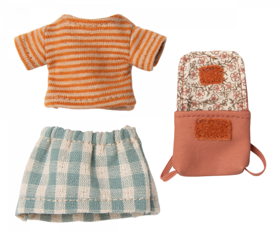 Maileg Big Sister Clothes and Bag | Old Rose