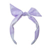 Lilac Check Tie Headband