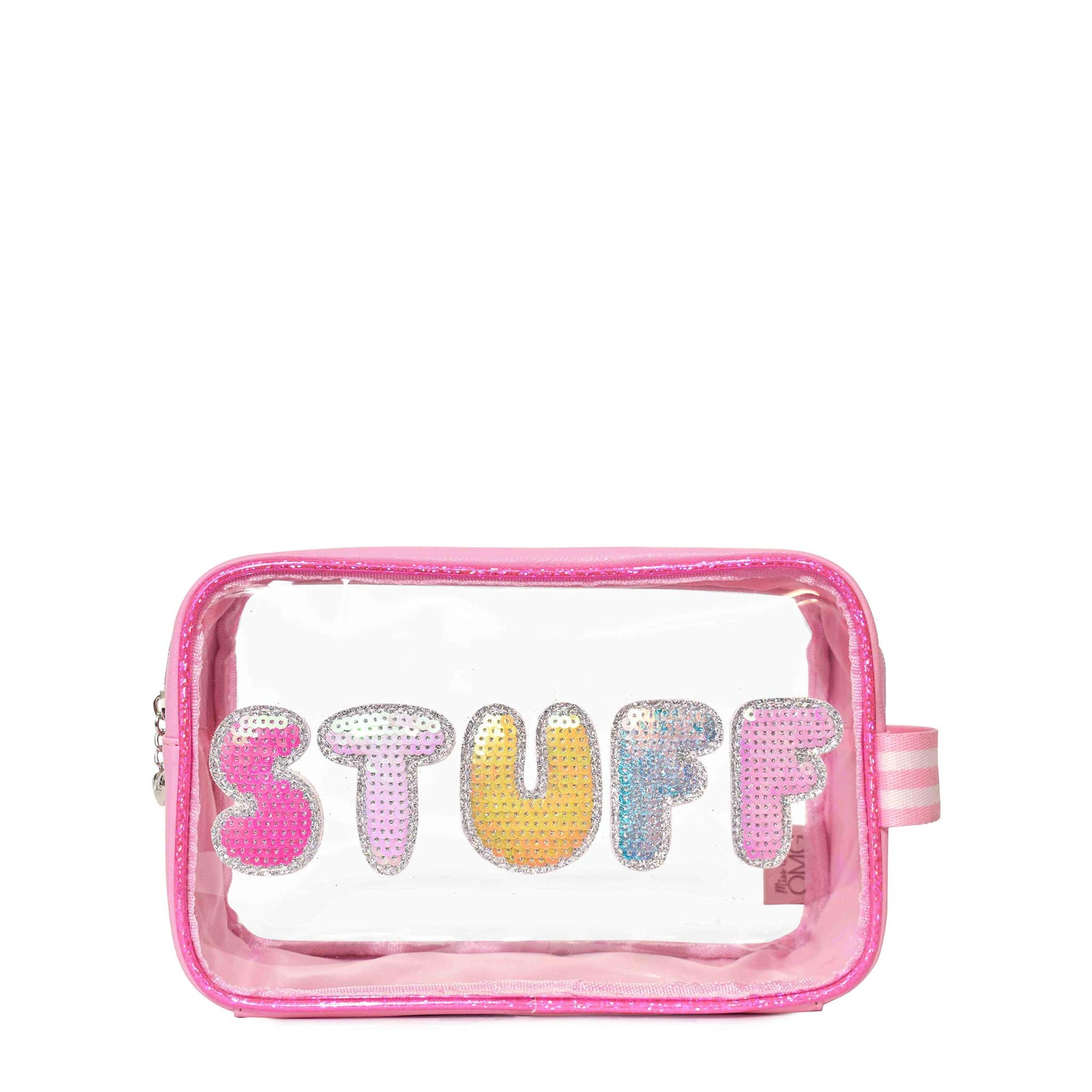 OMG Accessories 'Stuff' Sequin Clear Pouch