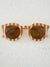 Kids Striped Sunglasses | Brown +Pink