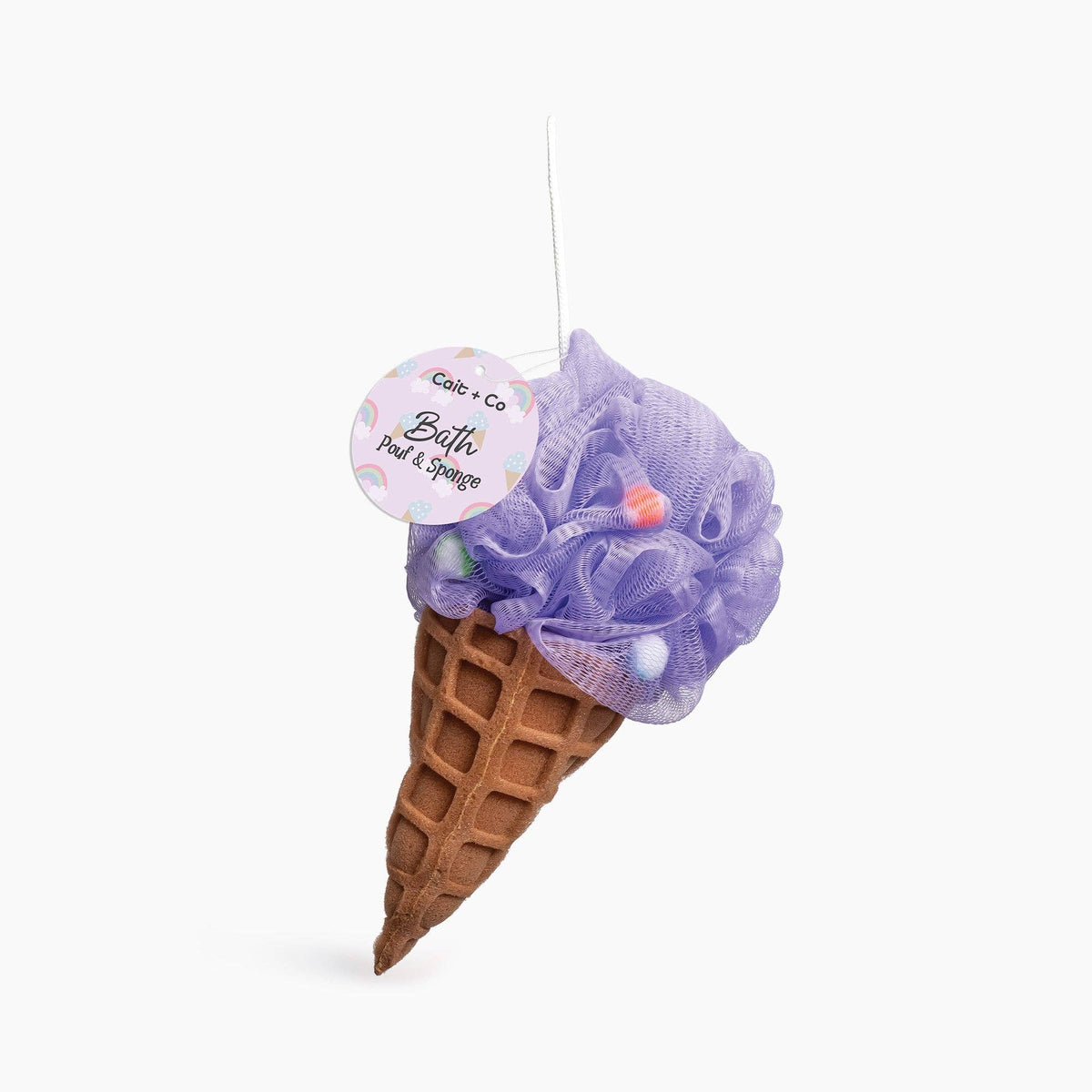 Ice Cream Bath Pouf &amp; Sponge-Ice Cream | Purple