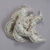 Neon Confetti Moon - Cotton & Lavender filled Ornament