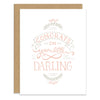 Little Darling Congrats Card – Pink