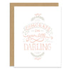 Little Darling Congrats Card – Pink