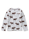 Moose Crossing Long Sleeve Tee