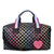 OMG Accessories Heart-Printed Large Duffle Bag with Heart Keychain