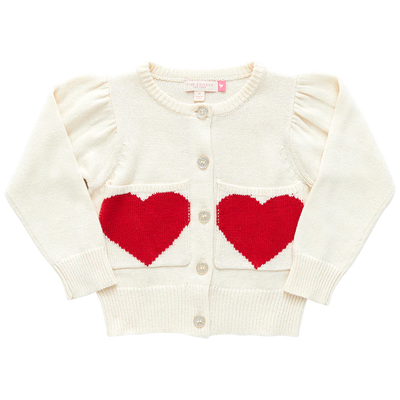 Pink Chicken Heart Pocket Sweater